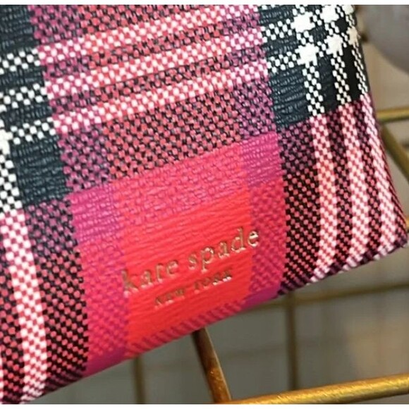 Kate Spade Blinx North South Phone Owl Plaid Crossbody ~EUC~ - Picture 3 of 6